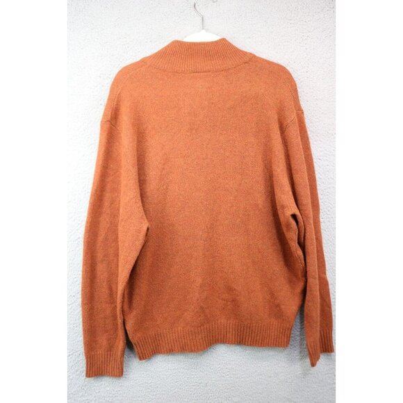 Jos. A Bank Men's Lamb's Wool Blend Sweater-Size Large-Winter-Burnt Orange - Picture 6 of 8